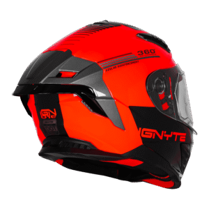 IGNYTE IGN-16 ISS DOT Quantumm Matt Fluo Red Full Face Helmet with Pinlock Visor