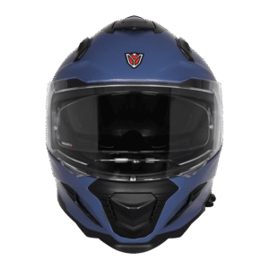 IGNYTE IGN-16 ISS DOT Solid Matt Blue Full Face Helmet with Sun Visor