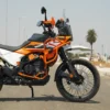 Moto Torque Orange Crash Guard installed on KTM 390 Adventure motorcycle