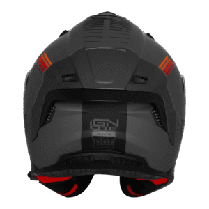 IGNYTE IGN-16 ISS DOT Quantumm Matt Dark Grey Anthracite Red Orange Full Face Helmet with Sun Visor