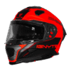 IGNYTE IGN-16 ISS DOT Quantumm Matt Fluo Red Full Face Helmet with Pinlock Visor
