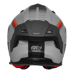 IGNYTE IGN-16 ISS DOT Quantumm Matt Titanium Grey with Orange Red Full Face Helmet