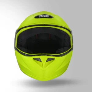 Studds Crest Eco Fluorescent Yellow Full Face Motorcycle Helmet
