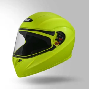 Studds Crest Eco Fluorescent Yellow Full Face Motorcycle Helmet