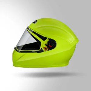 Studds Crest Eco Fluorescent Yellow Full Face Motorcycle Helmet