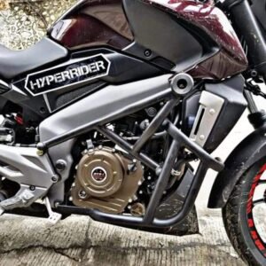 HYPERRIDER Bajaj Dominar Crash Guard Type 2 with frame sliders heavy duty engine protection