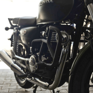 Hyperrider Honda CB350 Crash Guard Type 3 with CNC Delrin slider and leg rest support