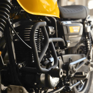 Hyperrider Honda CB350 Crash Guard Type 3 with CNC Delrin slider and leg rest support