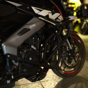 HYPERRIDER crash guard installed on Bajaj Pulsar NS400Z bike