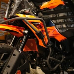 Hyperrider Crash Guard installed on KTM 390 X-ADV for engine protection