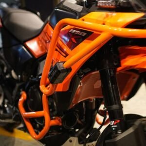 Hyperrider Crash Guard installed on KTM 390 X-ADV for engine protection