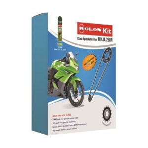 ROLON HPXR Chain and Sprocket Kit for Kawasaki Ninja 250R with 14T front and 43T rear sprocket