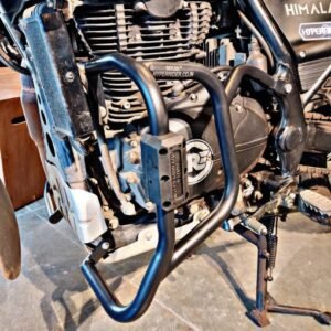 HYPERRIDER Royal Enfield Himalayan Crash Guard Type 2 with grab slider and heavy-duty mild steel build