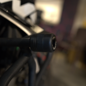 HYPERRIDER crash guard installed on Bajaj Pulsar NS400Z bike