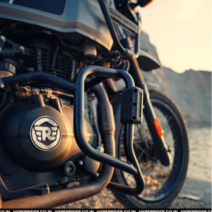 HYPERRIDER Royal Enfield Himalayan Crash Guard Type 2 with grab slider and heavy-duty mild steel build