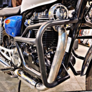 Hyperrider Honda CB350 Crash Guard Type-2 with slider heavy-duty mild steel protection