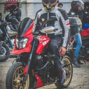 HYPERRIDER Bajaj Dominar Crash Guard Type 2 with frame sliders heavy duty engine protection