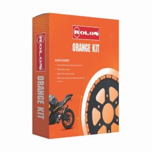 ROLON Orange Chain Sprocket Kit for Bajaj Pulsar RS 200 heavy duty performance kit